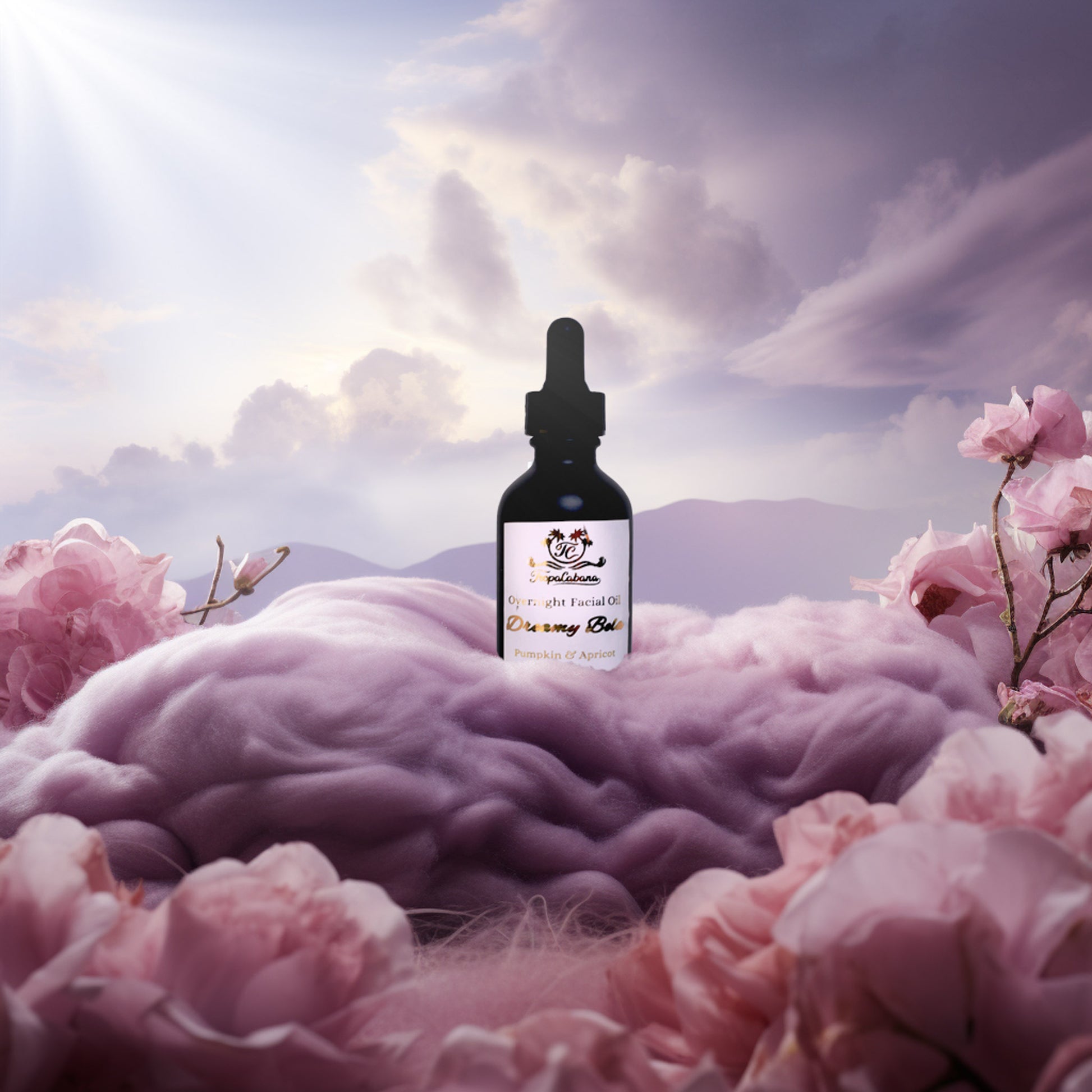 TropaCabana, Overnight Facial Oil Dreamy Bela, Luxury Skincare, Beauty Product, Vegan, Anti-Aging, Enriched skincare product.