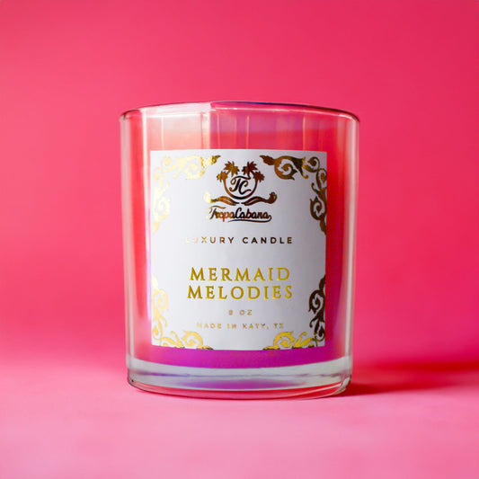 Mermaid Melodies Pink Iridescent Candle