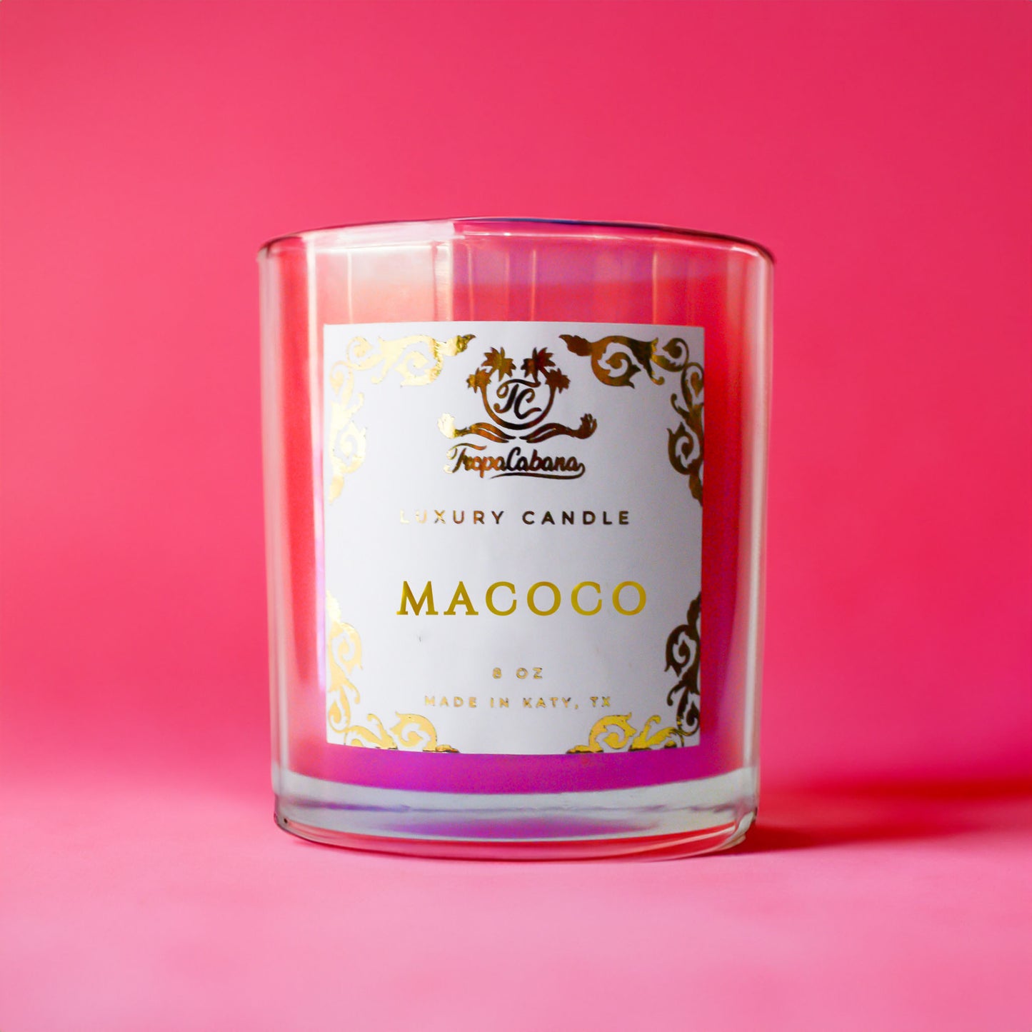 Macoco Pink Iridescent Candle