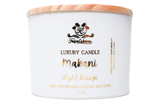16 oz Makani Candle, Vegan Candle, Coconut Wax Candle, Luxury Candle, Fragrance of air, wind, mountains, wild flowers, TropaCabana